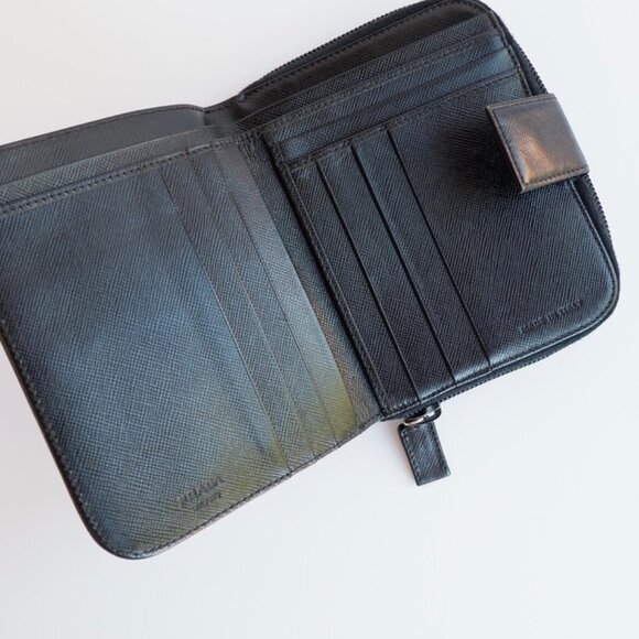Authentic Preowned Prada Black Saffiano Leather Bi-Fold Wallet - Picture 7 of 13